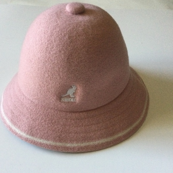 KANGOL WOMENS STRIPE CASUAL WOOL BUCKET HAT SMALL DUSTY ROSE PINK NWT main image 7